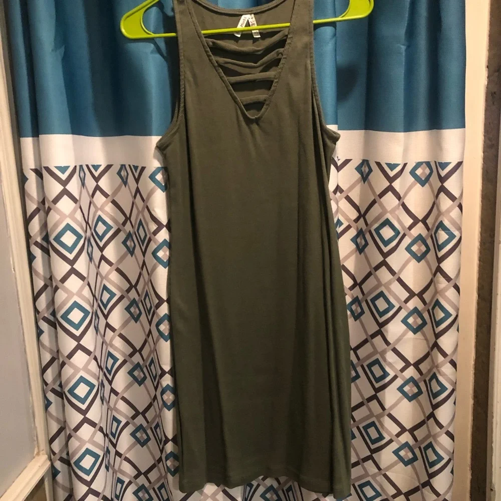 Basic Cotton Ribbed Dress - Picture 1 of 4